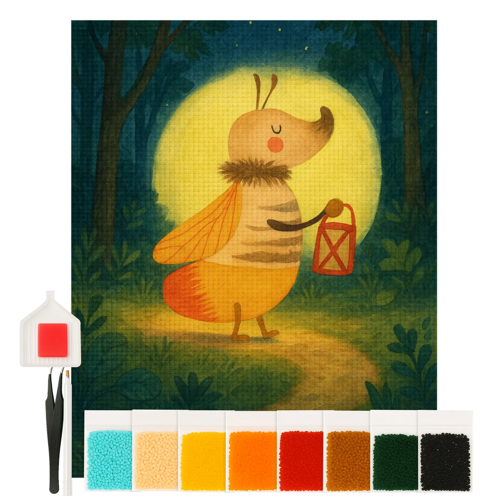 Diamond Painting Firefly Design Kreativität, Kristallbild, DIY, Diamond Painting, Tiermotive, Gute Laune, lustige Sprüche, Tiere, Liebesspruch, Glühwurm, Liebe, magisch, Liebesbeweis, Verlobung, Lieblingsmensch, Falter, Leuchten, Jahrestag, Heiratsantrag, Glühwürmchen