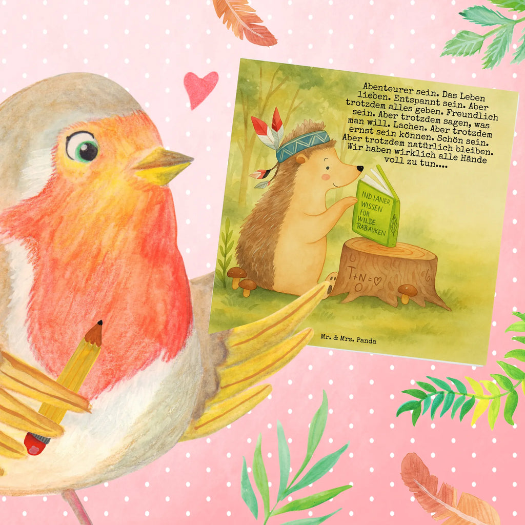 Deluxe Karte Igel Federschmuck Design Karte, Grußkarte, Klappkarte, Einladungskarte, Glückwunschkarte, Hochzeitskarte, Geburtstagskarte, Hochwertige Grußkarte, Hochwertige Klappkarte, Waldtiere, Tiere, Igel, Indianer, Abenteuer, Lagerfeuer, Camping