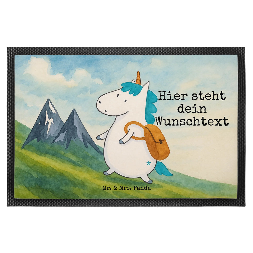 Personalisierte Fußmatte Einhorn Bergsteiger Design Fußmatte bedrucken, Wunschnamen, Haustürmatte personalisiert, Türvorleger mit Namen, Personalisieruung, Personalisierte Fußmatte, Türvorleger personalisiert, Personalisiert, Fußmatte mit Namen, Bedrucken, Namensfussmatte, Einhorn, Einhörner, Einhorn Deko, Unicorn, Abenteuer, Reisen, Abenteurer, Berge, Entdecker, Bergsteiger, Weltenbummler, Urlaub, Weltreise