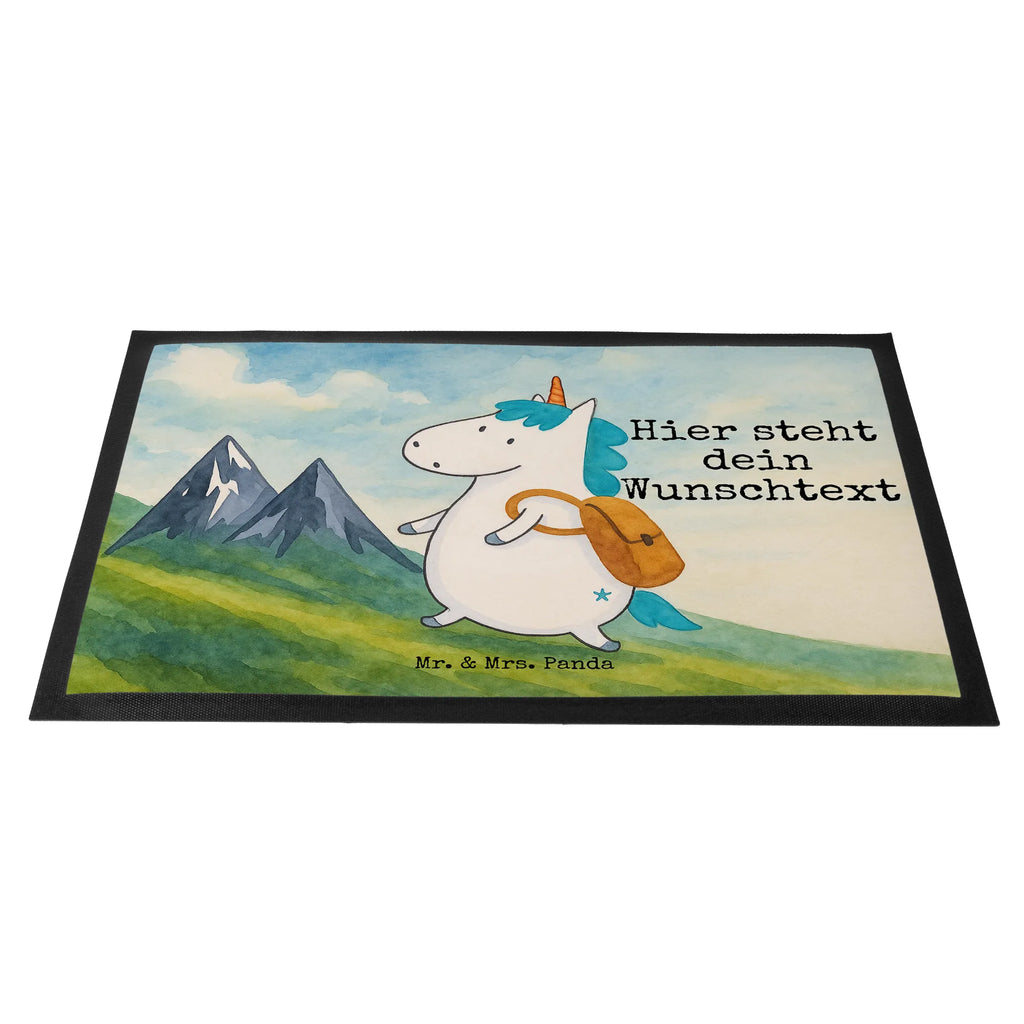 Personalisierte Fußmatte Einhorn Bergsteiger Design Fußmatte bedrucken, Wunschnamen, Haustürmatte personalisiert, Türvorleger mit Namen, Personalisieruung, Personalisierte Fußmatte, Türvorleger personalisiert, Personalisiert, Fußmatte mit Namen, Bedrucken, Namensfussmatte, Einhorn, Einhörner, Einhorn Deko, Unicorn, Abenteuer, Reisen, Abenteurer, Berge, Entdecker, Bergsteiger, Weltenbummler, Urlaub, Weltreise