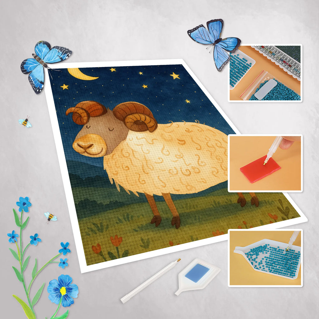 Diamond Painting Star sign Aries Design constellations, birthdays, astrology, zodiac, date of birth, month of birth, ram, Aries gift, Aries star sign, April birthday, March gift, March birthday, April gift