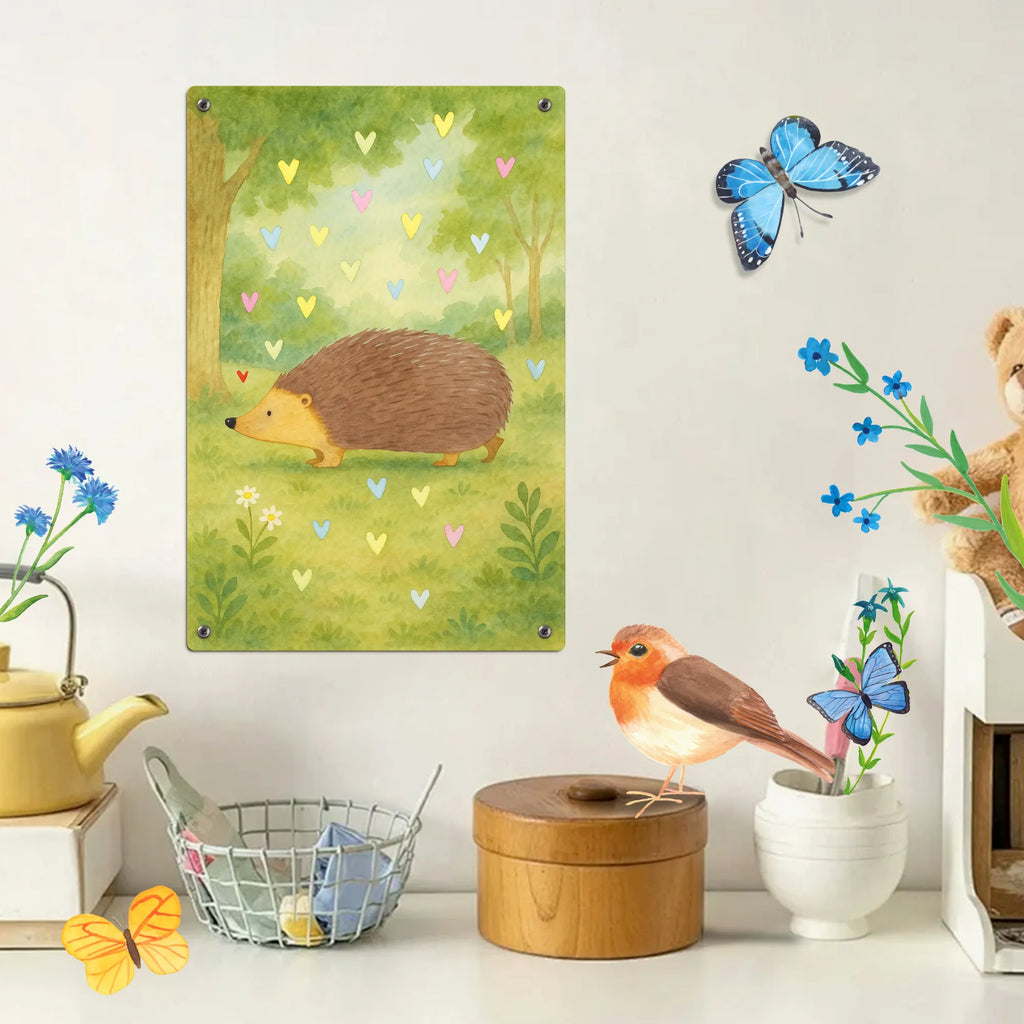 Metalowy szyld do malowania po numerach jeż serca Design Motywy zwierzęce, dobra energia, zabawne powiedzonka, zwierzęta