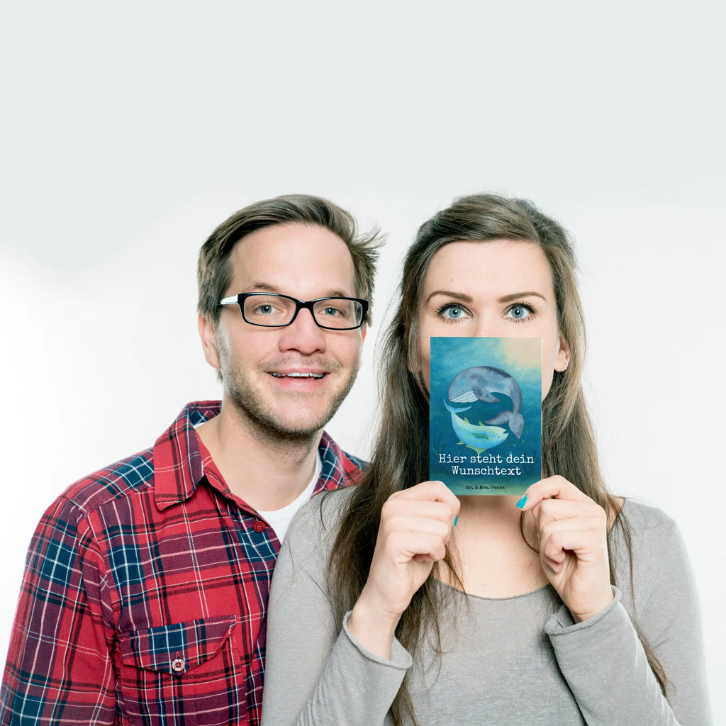 Personalisierte Postkarte Walfisch Thunfisch Design Einladung mit Wunschtext, Einladung mit Namen, Grußkarte mit Namen, Grußkarte mit Wunschtext, Geschenkkarte mit Wunschtext, Karte mit Namen, Postkarte personalisierbar, Ansichtskarte mit Wunschtext, Postkarte mit Namen, Postkarte bedrucken, Karte mit Wunschtext, Ansichtskarte mit Namen, Postkarte mit Wunschtext, Geschenkkarte mit Namen, Tiermotive, Gute Laune, lustige Sprüche, Tiere, Flachwitz Geschenk, Tunfisch, Spruch des Tages, Flachwitz, Wal, Witz, Spruch lustig, Wahl, Wortwitz lustig
