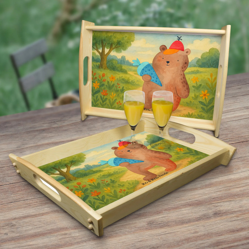 Serviertablett Bär Schultüte Design Küchentablett, Frühstückstablett, Holztablett, Dekotablett, Tablett, Serviertablett, Bär, Teddy, Teddybär, Einschulung Geschenk, Grundschule, Schulanfang, Bär Motiv, Schule Geschenk, Schulbeginn, Erster Schultag Geschenk, Schultüte
