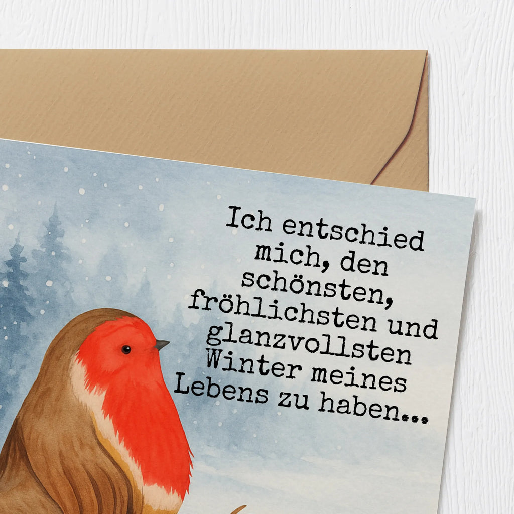 Deluxe Karte Rotkehlchen Schlitten Design Karte, Grußkarte, Klappkarte, Einladungskarte, Glückwunschkarte, Hochzeitskarte, Geburtstagskarte, Hochwertige Grußkarte, Hochwertige Klappkarte, Winter, Weihnachten, Weihnachtsdeko, Nikolaus, Advent, Heiligabend, Wintermotiv, Schlitten, Vogel