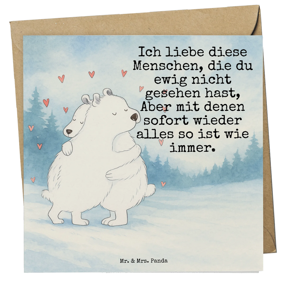 Deluxe Karte Eisbär Umarmen Design Karte, Grußkarte, Klappkarte, Einladungskarte, Glückwunschkarte, Hochzeitskarte, Geburtstagskarte, Hochwertige Grußkarte, Hochwertige Klappkarte, Tiermotive, Gute Laune, lustige Sprüche, Tiere