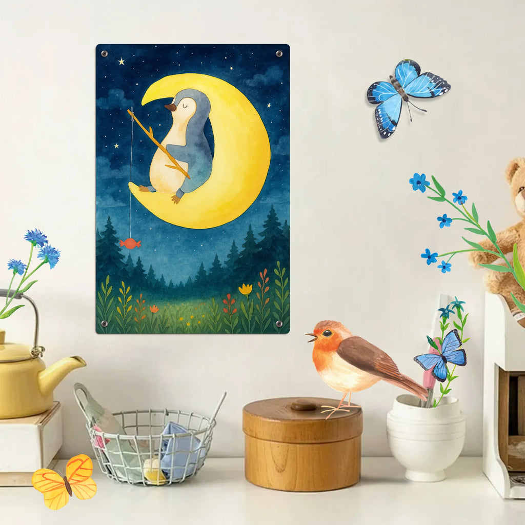 Malen nach Zahlen Metallschild Pinguin Mond Design Malen, Ausmalbild, DIY, Künstler, Kreativität, Bastelidee, Baseln, Malen nach Zahlen, Kunstwerk, Pinguin, Nachtruhe, Schlafzimmer, Schlafstörungen, Spruch, Einschlafen, schlafen, Gästezimmer, Pinguine