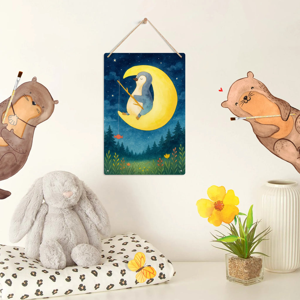 Malen nach Zahlen Metallschild Pinguin Mond Design Malen, Ausmalbild, DIY, Künstler, Kreativität, Bastelidee, Baseln, Malen nach Zahlen, Kunstwerk, Pinguin, Nachtruhe, Schlafzimmer, Schlafstörungen, Spruch, Einschlafen, schlafen, Gästezimmer, Pinguine