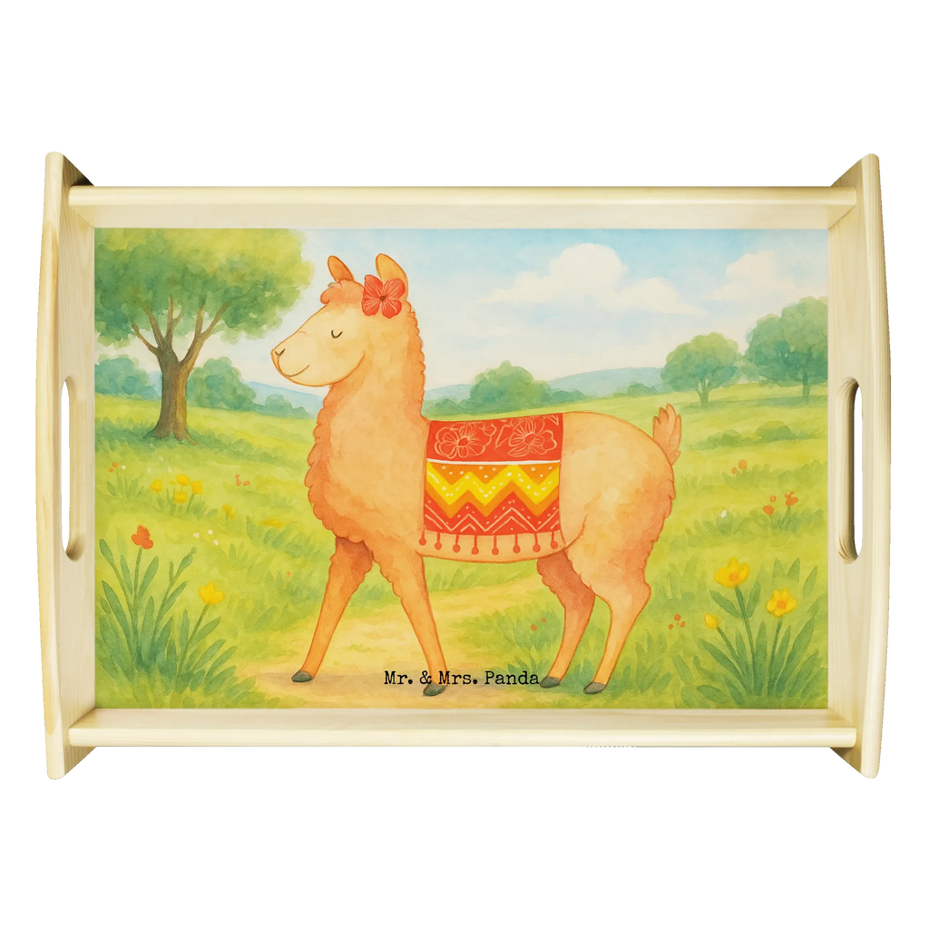 Serving tray alpaca Proud Design Serviertablett, Tablett, Holztablett, Küchentablett, Dekotablett, Frühstückstablett, Alpaka, Lama