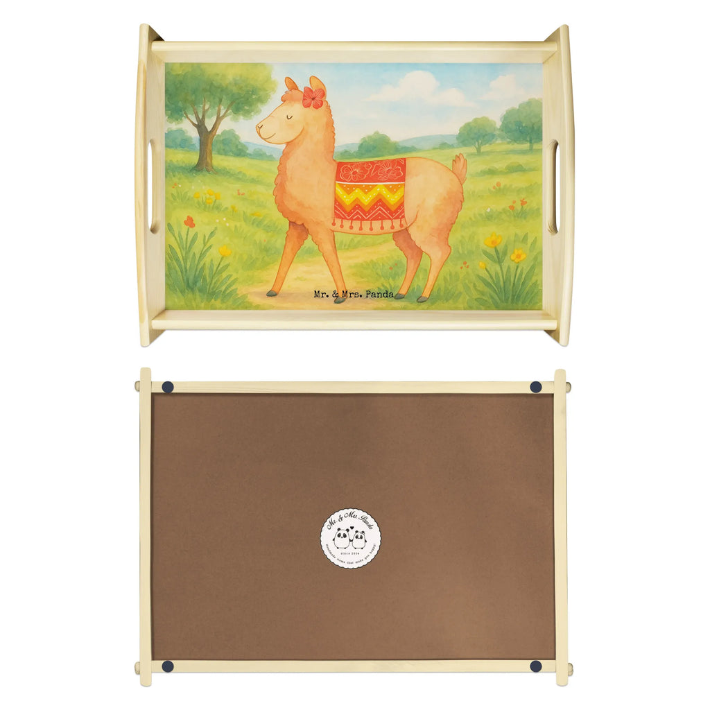 Serving tray alpaca Proud Design Serviertablett, Tablett, Holztablett, Küchentablett, Dekotablett, Frühstückstablett, Alpaka, Lama