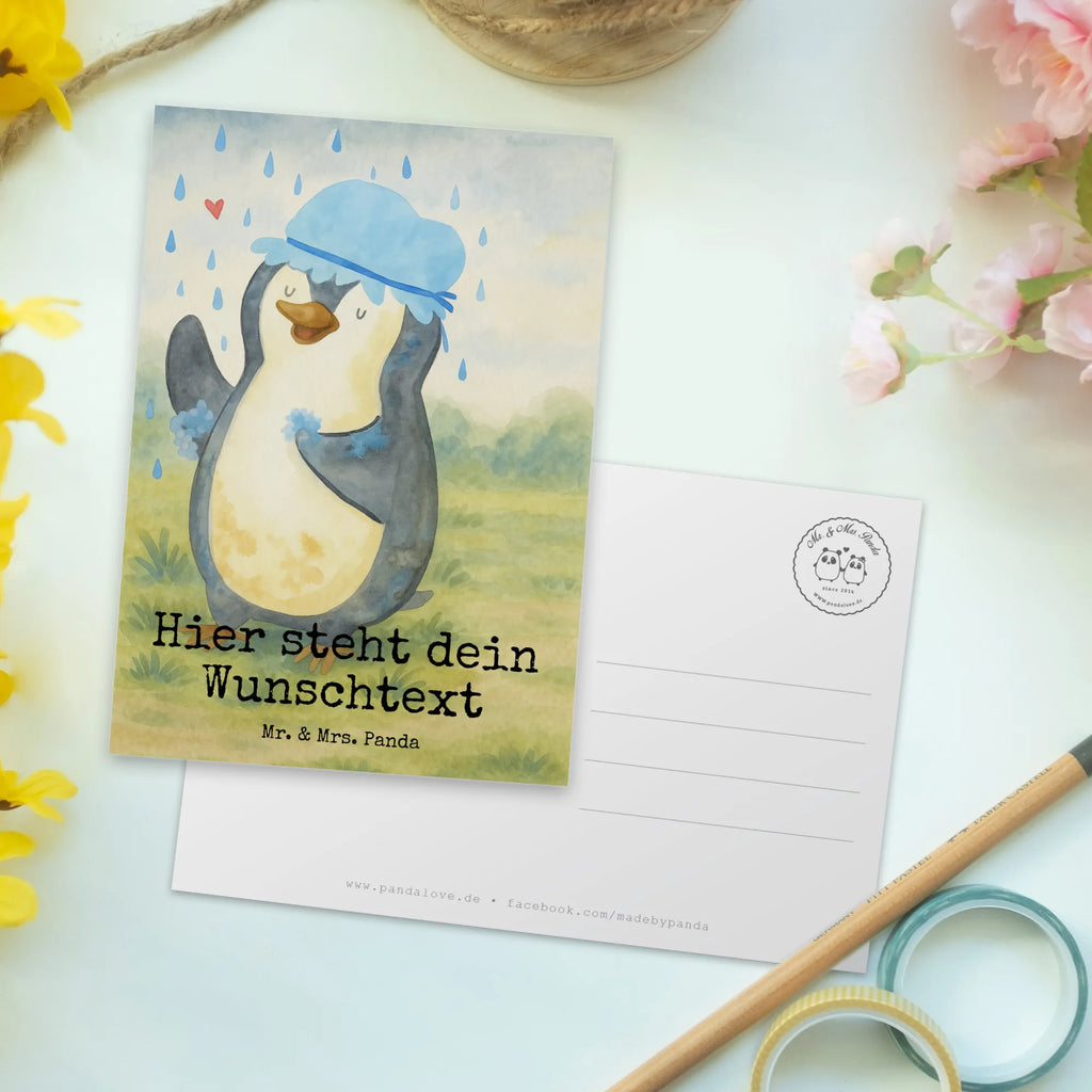 Personalised postcard Penguin have a shower Design Ansichtskarte mit Wunschtext, Karte mit Wunschtext, Postkarte bedrucken, Grußkarte mit Namen, Geschenkkarte mit Namen, Ansichtskarte mit Namen, Karte mit Namen, Grußkarte mit Wunschtext, Einladung mit Wunschtext, Postkarte personalisierbar, Einladung mit Namen, Geschenkkarte mit Wunschtext, Postkarte mit Namen, Postkarte mit Wunschtext, Pinguin, Pinguine, Lebensmotto, Neuanfang, duschen, glücklich sein, Motivation, Neustart, Dusche