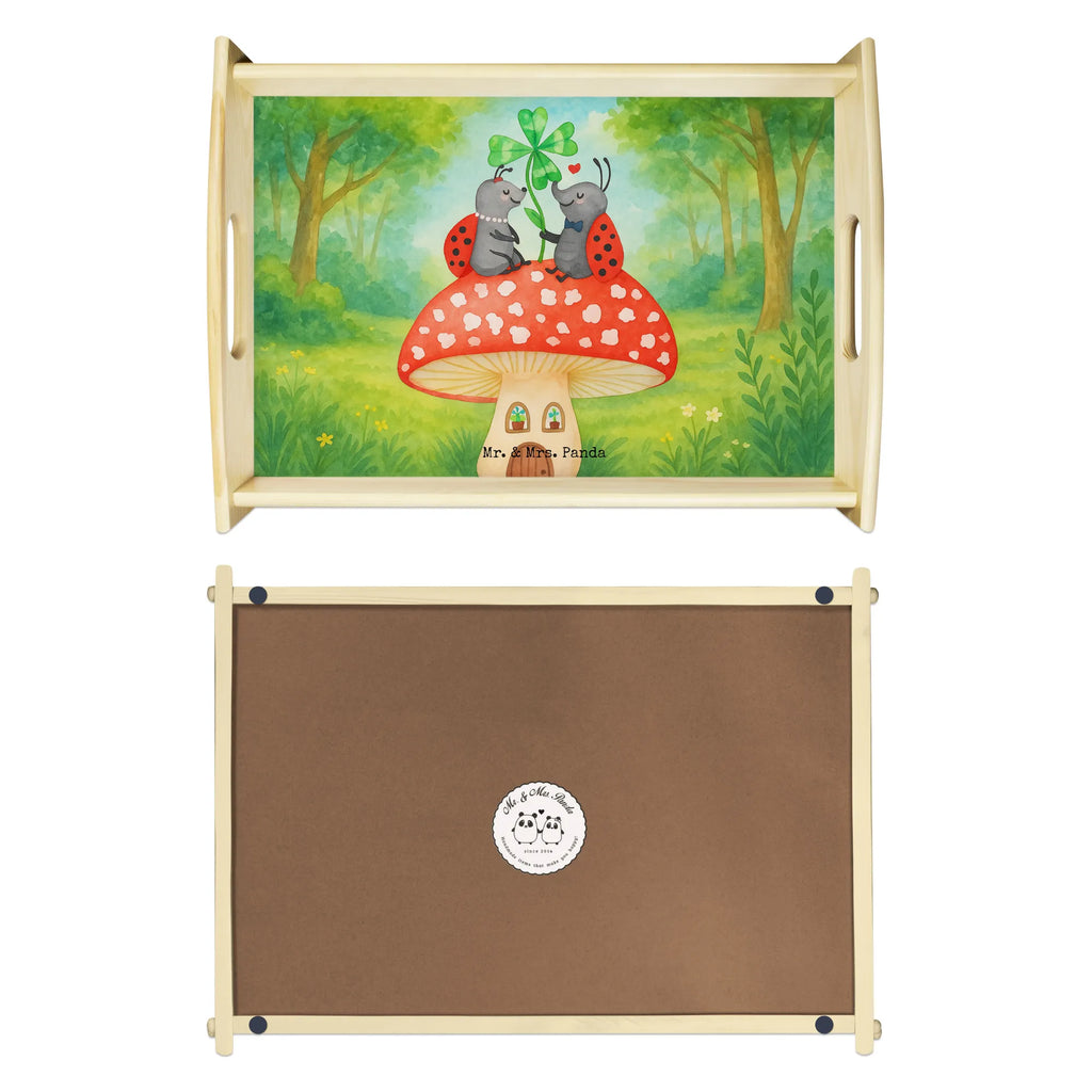 Serving tray ladybug toadstool Design Serviertablett, Tablett, Holztablett, Küchentablett, Dekotablett, Frühstückstablett, Tiermotive, Gute Laune, lustige Sprüche, Tiere, Haus, Wohnung, zuhause, Fliegenpilz, Marienkäfer, Fleigenpilzhaus
