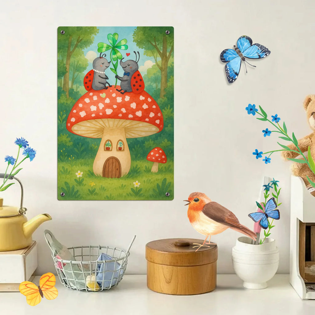 Malen nach Zahlen Metallschild Marienkäfer Fliegenpilz Design Kunstwerk, Ausmalbild, DIY, Malen, Baseln, Malen nach Zahlen, Bastelidee, Künstler, Kreativität, Tiermotive, Gute Laune, lustige Sprüche, Tiere, Marienkäfer, Fliegenpilz, Haus, Fleigenpilzhaus, zuhause, Wohnung