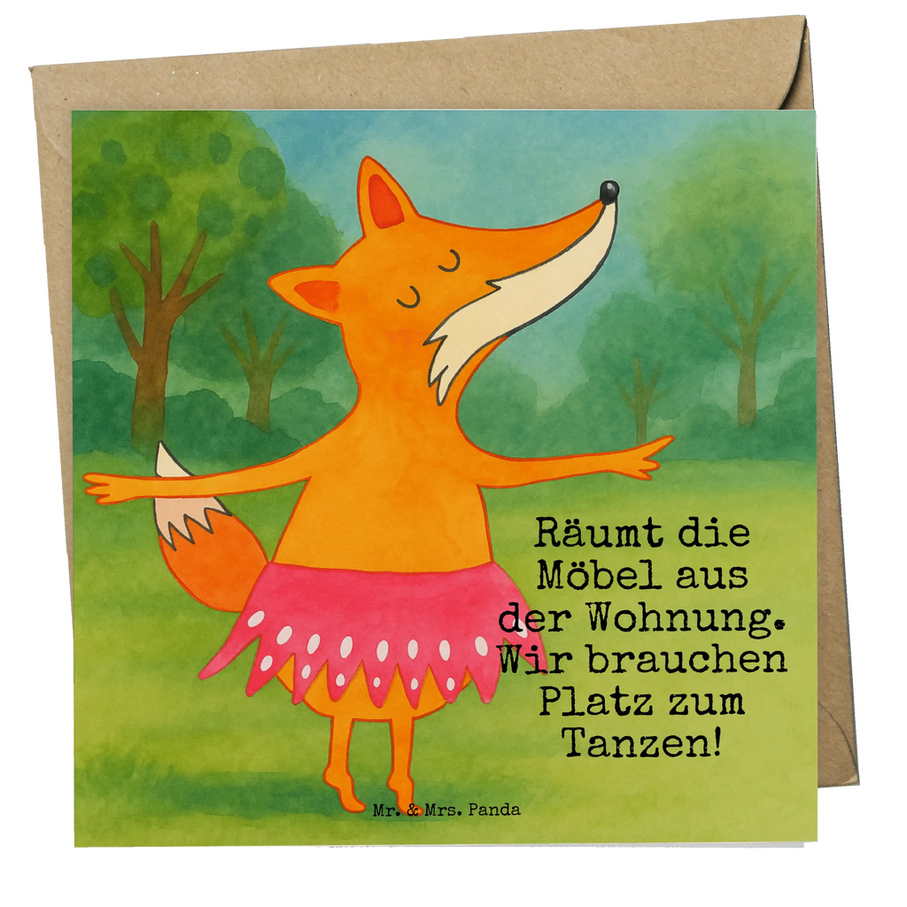 Deluxe Karte Fuchs Ballerina Design Karte, Grußkarte, Klappkarte, Einladungskarte, Glückwunschkarte, Hochzeitskarte, Geburtstagskarte, Hochwertige Grußkarte, Hochwertige Klappkarte, Fuchs, Fuchs Spruch, Füchse, Füchsin, Ballerina, Ballett, Tänzerin, Tanzen, Party, Einladung, Geburtstag