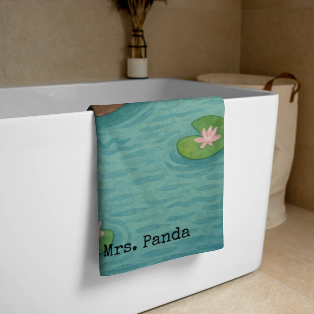 XL Badehandtuch Otter Seerose Design Handtuch, Badetuch, Duschtuch, Strandtuch, Saunatuch, Otter, Fischotter, Seeotter, Otter Seeotter See Otter