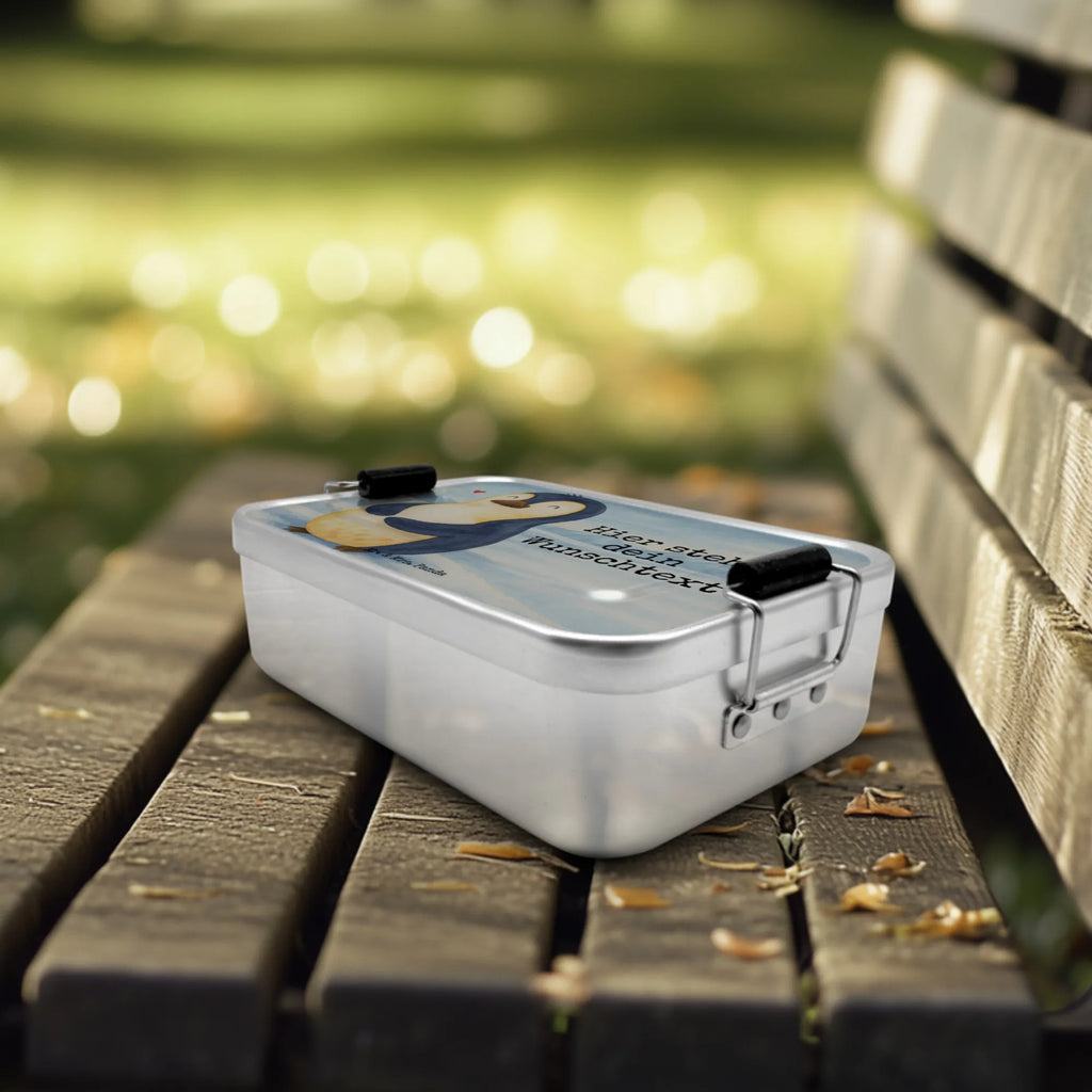 Spersonalizowany metalowy pojemnik na lunch Pingwin dieta Design Kindergarten, Brotbox mit Namen, Uni, Schule, Brotdose mit Namen, Brotdose, Brotbox, Geschenk mit Namen, Pinguin, Motivation, Körperliebe, Abnehmen, Pinguine, Gewicht, Selbstliebe, Selbstrespekt, Diät, Abspecken