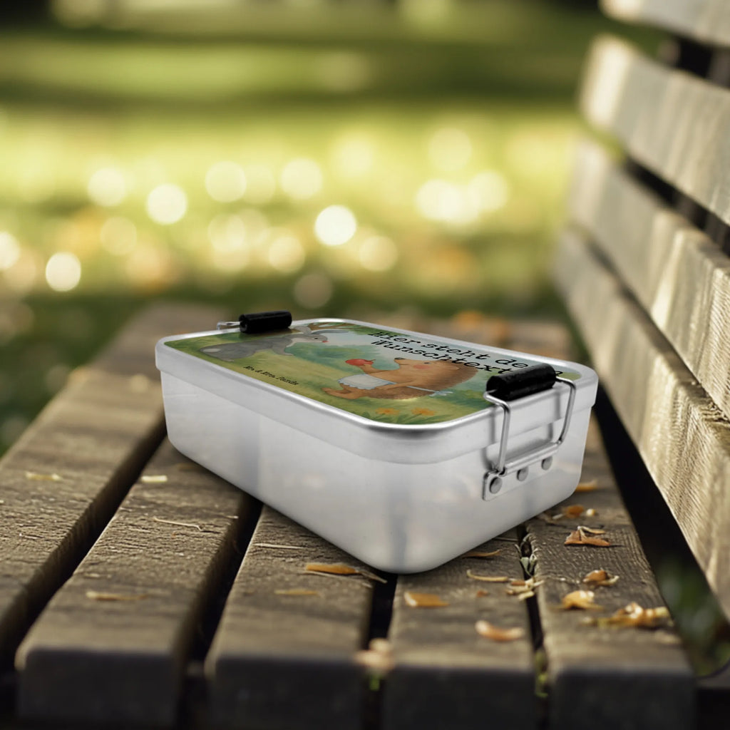 Personalisierte Metall Brotdose Hase Igel Design Brotbox, Uni, Kindergarten, Geschenk mit Namen, Brotdose, Brotdose mit Namen, Schule, Brotbox mit Namen, Tiermotive, Gute Laune, lustige Sprüche, Tiere, Hase, Igel, Herzschmerz, Trennungsschmerz, Spruch romantisch, Igel und Hase, Liebe Spruch, Trösten, Liebeskummer Geschenk