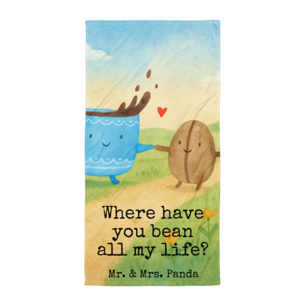 XL Badehandtuch Kaffee Bohne Design Handtuch, Badetuch, Duschtuch, Strandtuch, Saunatuch, Tiermotive, Gute Laune, lustige Sprüche, Tiere, Kaffee, Kaffeebohne, Genuss, Zufriedenheit, Glück