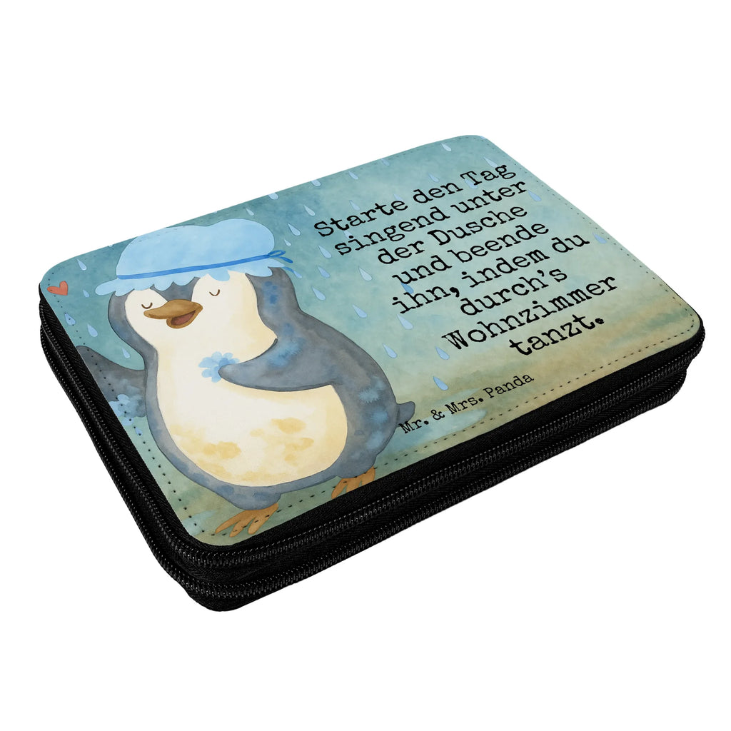 Leather folder Penguin have a shower Design Federmappe, Stiftetasche, Stifte Etui, Schule, Einschulung, Geschenk, Kind, Schüler, Schülerin, Stifterolle, Federmäppchen, Motiv, Grundschule, Federmäppchen bedruckt, Büro Stifte Etui, Bestückte Federmappe, Kinder Federmappe, Federmappe Einschulung, Pinguin, Pinguine, Dusche, duschen, Lebensmotto, Motivation, Neustart, Neuanfang, glücklich sein