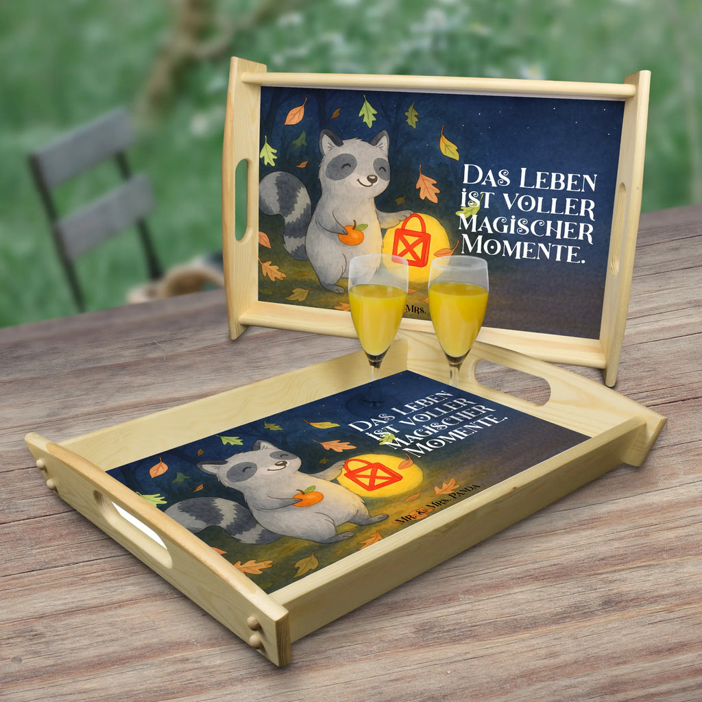 Taca serwisowa szop pracz latarnia Design Dekotablett, Küchentablett, Frühstückstablett, Tablett, Serviertablett, Holztablett, Halloween, Deko, Martinssingen, Dekoration, Geschenke, Schenken, Waschbär, Laterne, Trick or Treat, Herbst, Halloween Deko, Süßes sonst gibt's saures