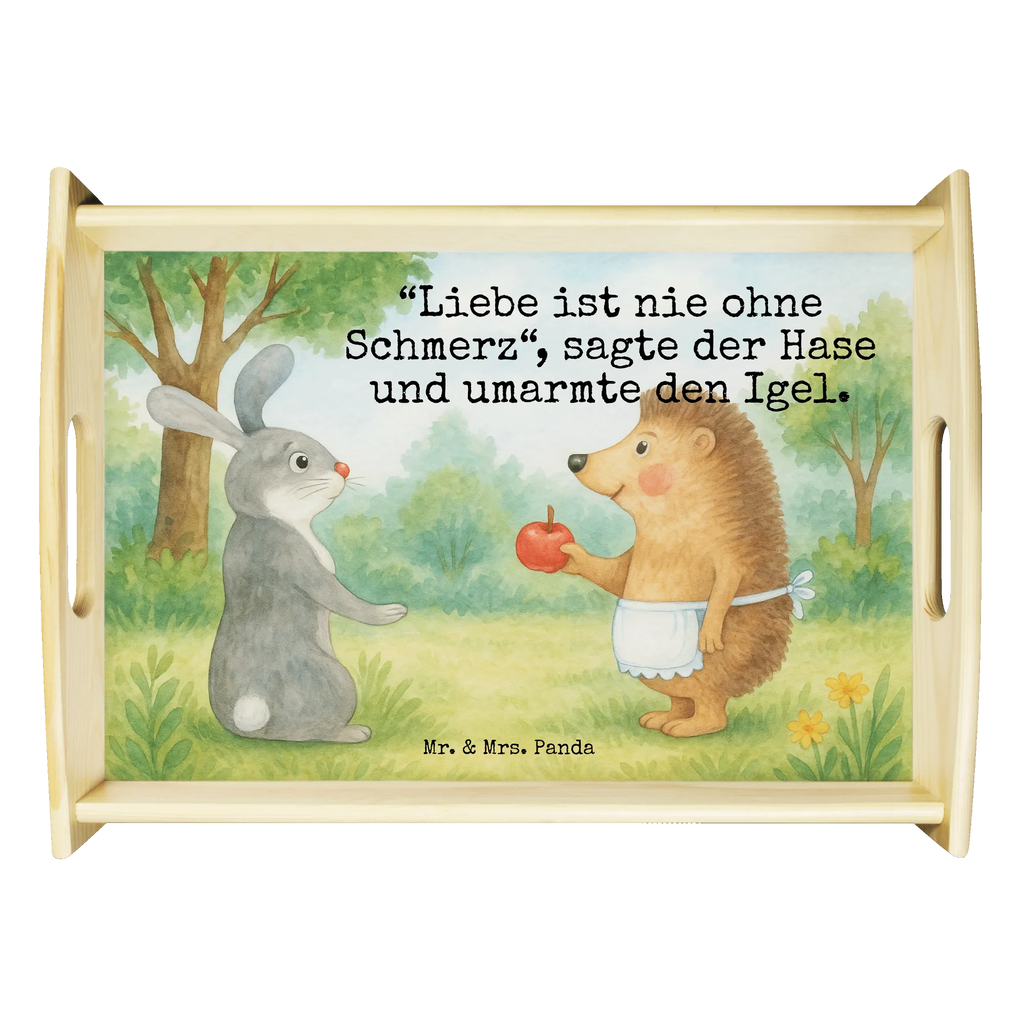 Serviertablett Hase Igel Design Dekotablett, Tablett, Serviertablett, Holztablett, Frühstückstablett, Küchentablett, Tiermotive, Gute Laune, lustige Sprüche, Tiere, Trennungsschmerz, Trösten, Igel und Hase, Liebe Spruch, Hase, Igel, Spruch romantisch, Herzschmerz, Liebeskummer Geschenk