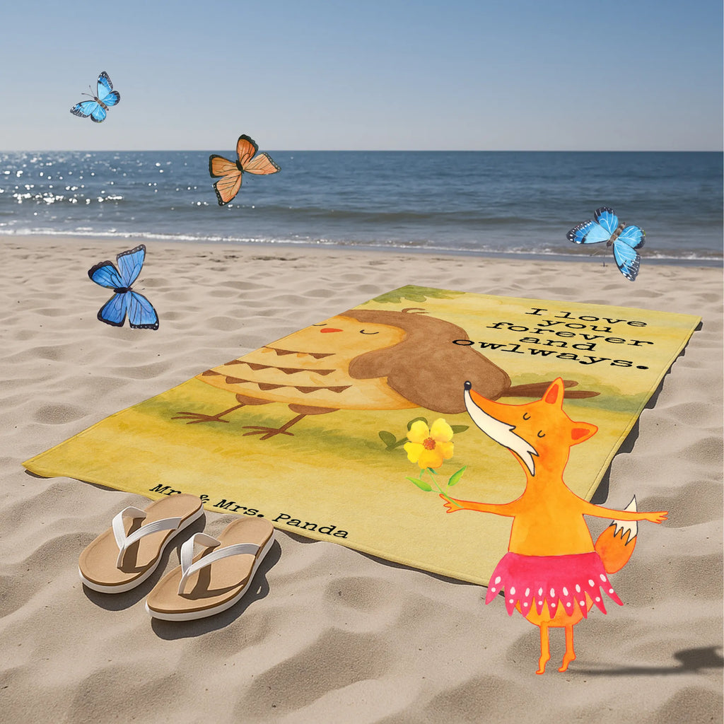 Badehandtuch Eule Zufrieden Design Duschtuch, Badetuch, Strandtuch, Saunatuch, Kinder Handtuch, Eule, Eule Spruch, Eule deko, Owl, Liebe Spruch, Romantisch, Wortspiel lustig, Spruch schön, Geschenk Hochzeitstag