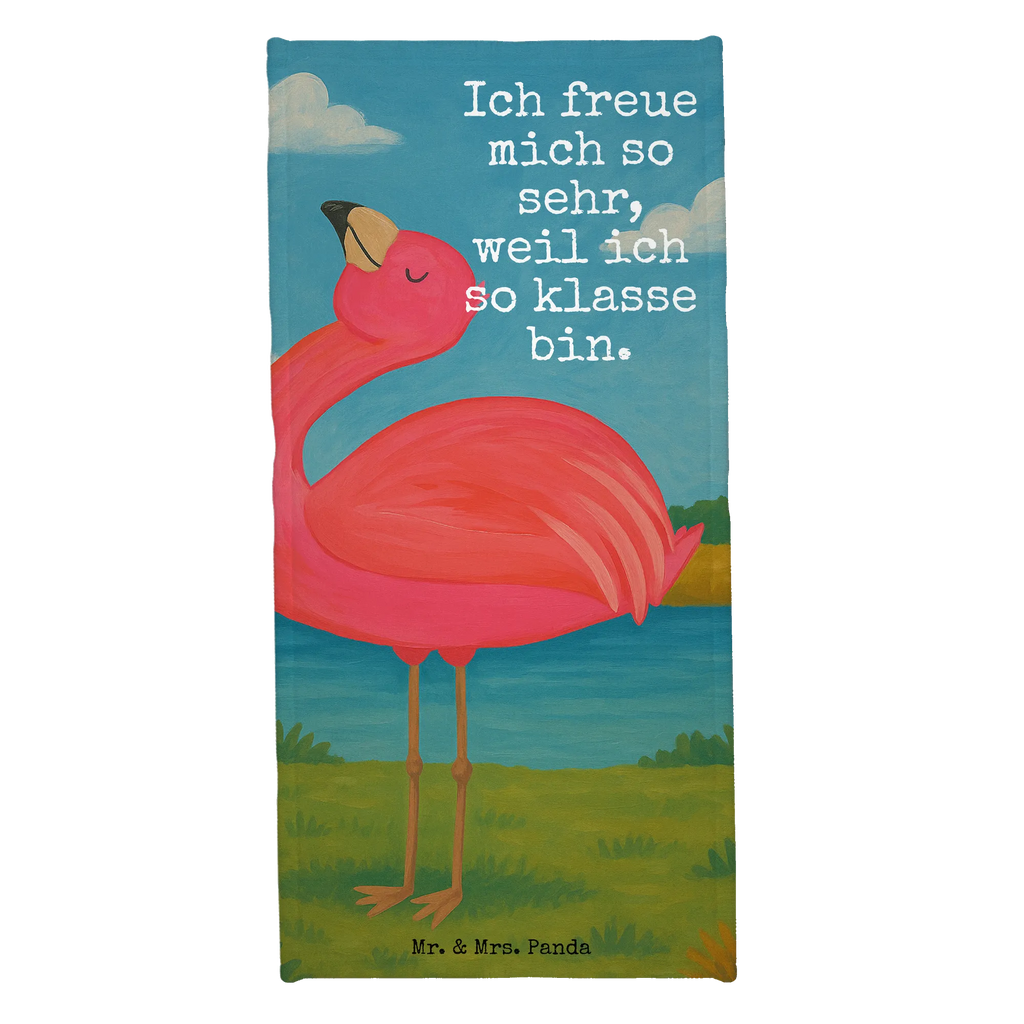 Badehandtuch Flamingo Stolz Design Duschtuch, Badetuch, Strandtuch, Saunatuch, Kinder Handtuch, Flamingo, stolz, Freude, Selbstliebe, Selbstakzeptanz, Freundin, beste Freundin, Tochter, Mama, Schwester