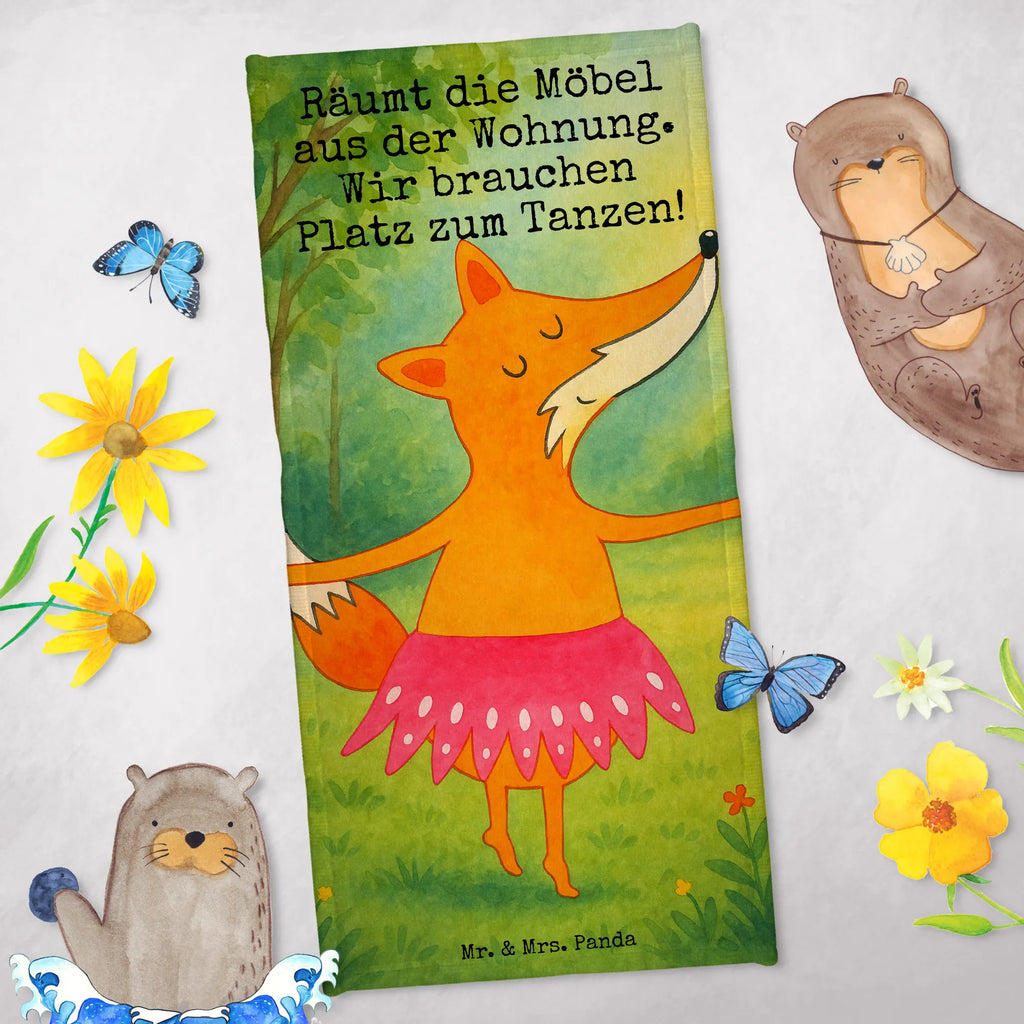 Badehandtuch Fuchs Ballerina Design Duschtuch, Badetuch, Strandtuch, Saunatuch, Kinder Handtuch, Fuchs, Fuchs Spruch, Füchse, Füchsin, Ballerina, Ballett, Tänzerin, Tanzen, Party, Einladung, Geburtstag