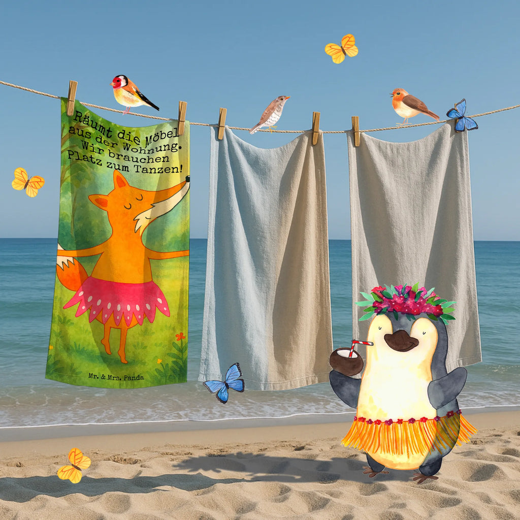 Badehandtuch Fuchs Ballerina Design Duschtuch, Badetuch, Strandtuch, Saunatuch, Kinder Handtuch, Fuchs, Fuchs Spruch, Füchse, Füchsin, Ballerina, Ballett, Tänzerin, Tanzen, Party, Einladung, Geburtstag