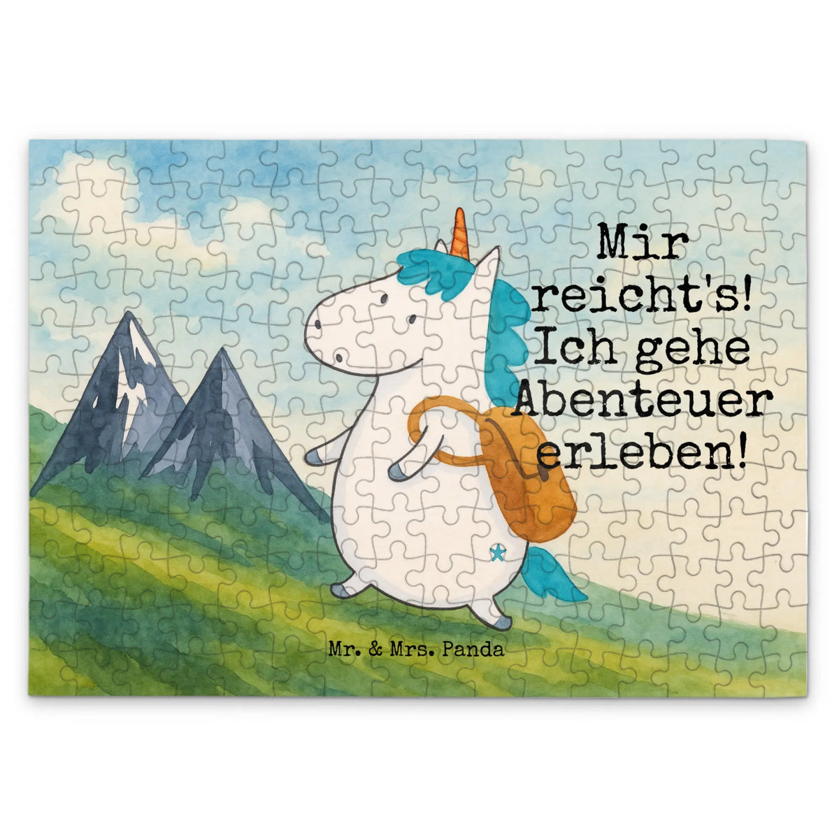 Puzzle unicorn climber Design mountaineer, adventure, vacation, adventurer, explorer, world trip, travel, world traveler, mountains