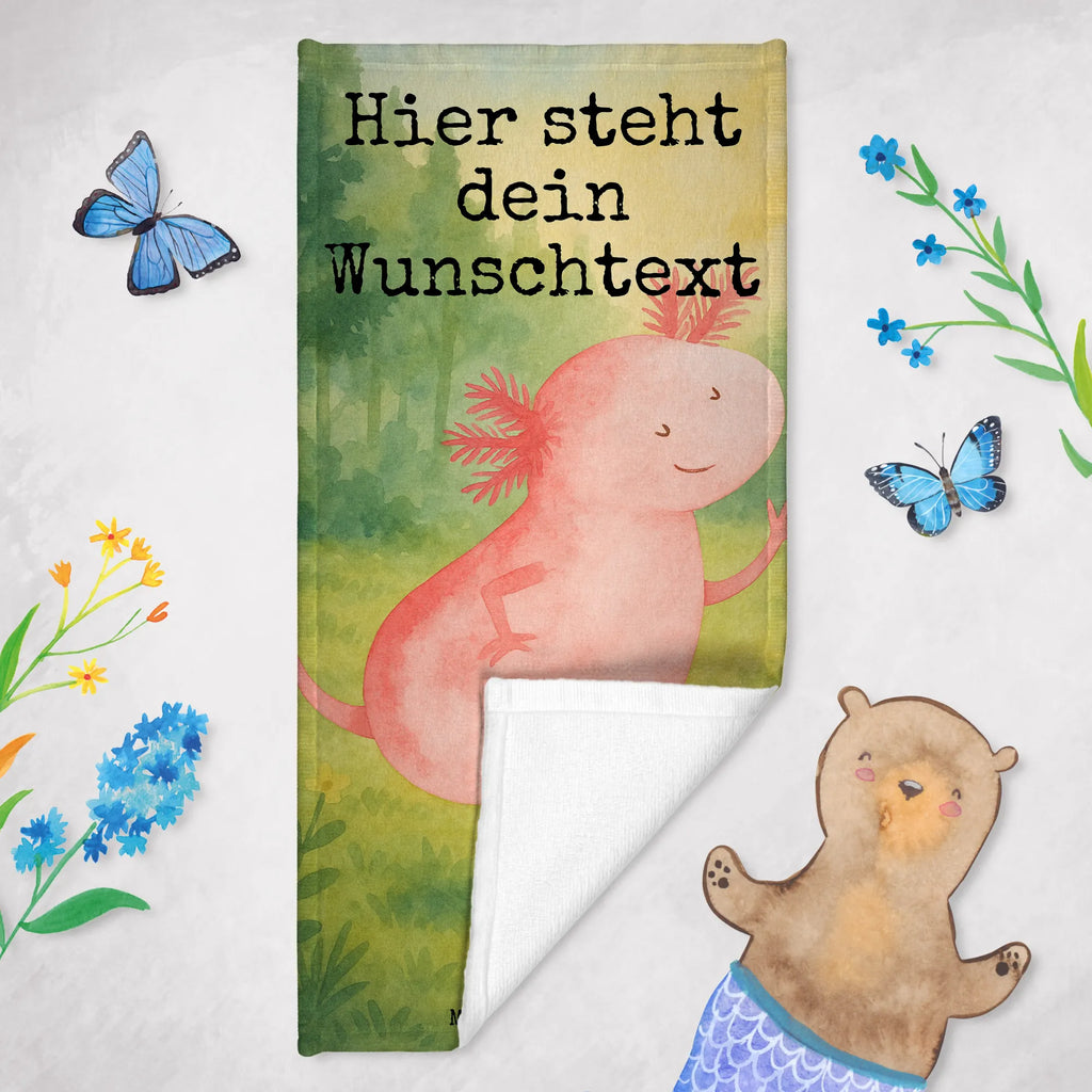 Personalized Bath Towel axolotl Dance Design Duschtuch mit Namen, Kinder Handtuch mit Namen, Personalisiertes Badetuch, Personalisiertes Handtuch, Saunatuch mit Namen, Strandtuch mit Namen, Badetuch mit Namen, Axolotl, Molch, Sterne, beste Freundin, Axolot, Lurche, Freundin, verrückt, Dachschaden, Lurch, Schwanzlurch