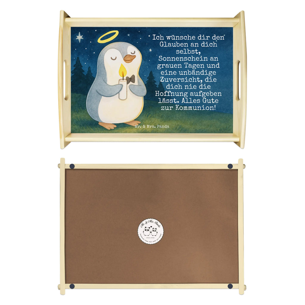 Serviertablett Pinguin Kommunion Design Küchentablett, Dekotablett, Frühstückstablett, Serviertablett, Holztablett, Tablett, Konfirmation, Kommunion, Jugendweihe, Konfirmation Geschenk, Glauben, Sonnenschein, Kommunion Dankeschön, Kommunion Geschenk