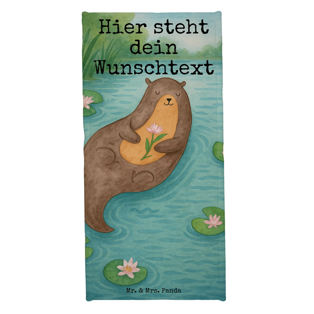 Personalisiertes Badehandtuch Otter Seerose Design Badetuch mit Namen, Kinder Handtuch mit Namen, Duschtuch mit Namen, Strandtuch mit Namen, Saunatuch mit Namen, Personalisiertes Badetuch, Personalisiertes Handtuch, Otter, Fischotter, Seeotter, Otter Seeotter See Otter
