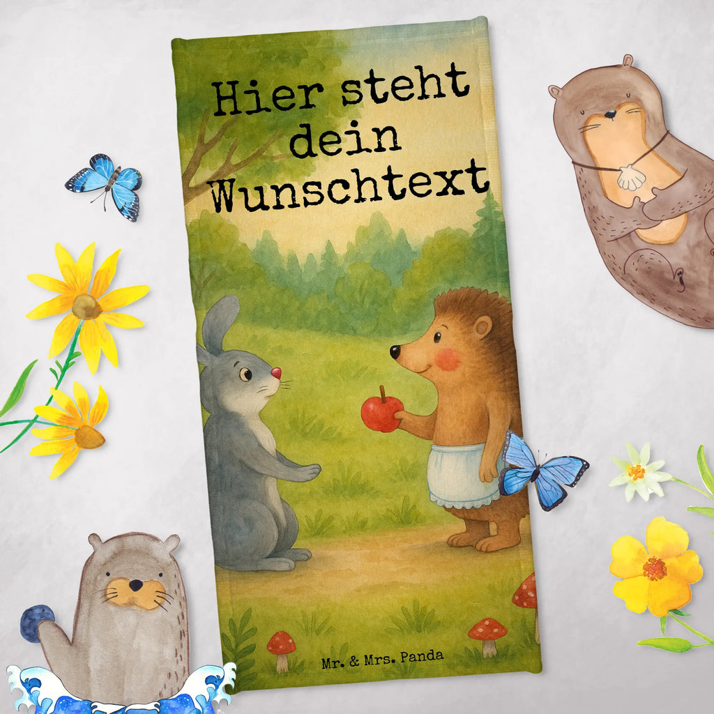 Spersonalizowany ręcznik kąpielowy królik jeż Design Personalisiertes Badetuch, Kinder Handtuch mit Namen, Saunatuch mit Namen, Personalisiertes Handtuch, Duschtuch mit Namen, Badetuch mit Namen, Strandtuch mit Namen, Tiermotive, Gute Laune, lustige Sprüche, Tiere, Liebe Spruch, Trösten, Liebeskummer Geschenk, Herzschmerz, Spruch romantisch, Trennungsschmerz, Igel und Hase, Igel, Hase