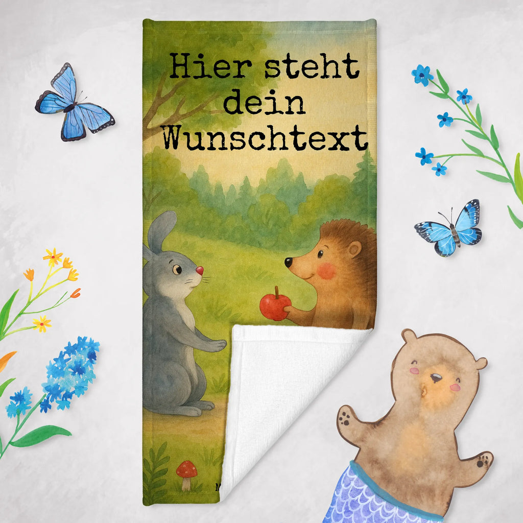 Spersonalizowany ręcznik kąpielowy królik jeż Design Personalisiertes Badetuch, Kinder Handtuch mit Namen, Saunatuch mit Namen, Personalisiertes Handtuch, Duschtuch mit Namen, Badetuch mit Namen, Strandtuch mit Namen, Tiermotive, Gute Laune, lustige Sprüche, Tiere, Liebe Spruch, Trösten, Liebeskummer Geschenk, Herzschmerz, Spruch romantisch, Trennungsschmerz, Igel und Hase, Igel, Hase