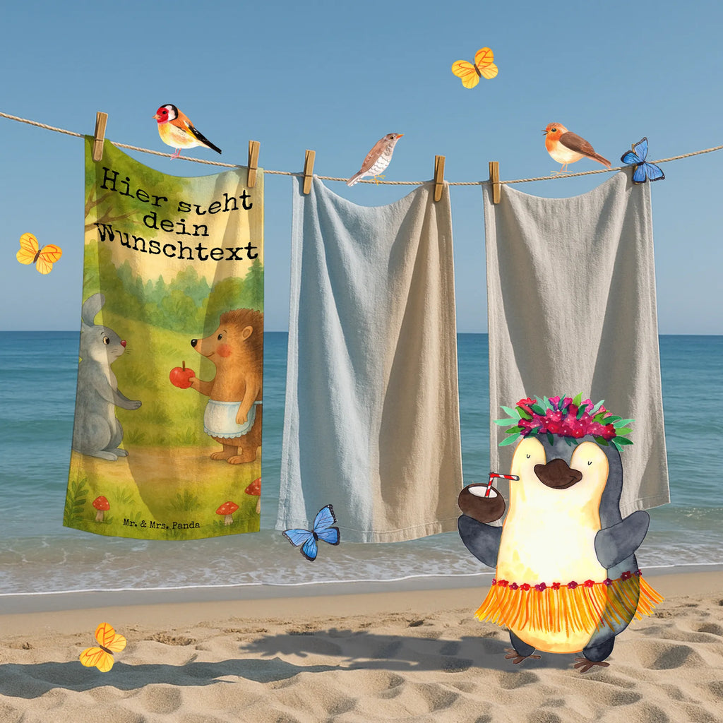 Spersonalizowany ręcznik kąpielowy królik jeż Design Personalisiertes Badetuch, Kinder Handtuch mit Namen, Saunatuch mit Namen, Personalisiertes Handtuch, Duschtuch mit Namen, Badetuch mit Namen, Strandtuch mit Namen, Tiermotive, Gute Laune, lustige Sprüche, Tiere, Liebe Spruch, Trösten, Liebeskummer Geschenk, Herzschmerz, Spruch romantisch, Trennungsschmerz, Igel und Hase, Igel, Hase