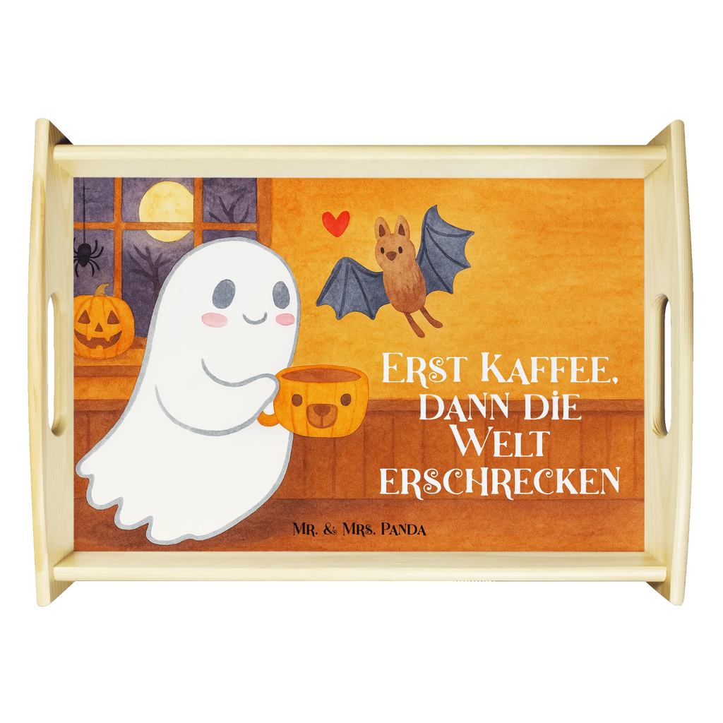 Frühstückstablett Gespenst Kaffee Design Frühstückstablett, Holztablett, Tablett, Dekotablett, Serviertablett, Küchentablett, Halloween, Deko, Martinssingen, Dekoration, Geschenke, Schenken, Gespenst, Kaffee