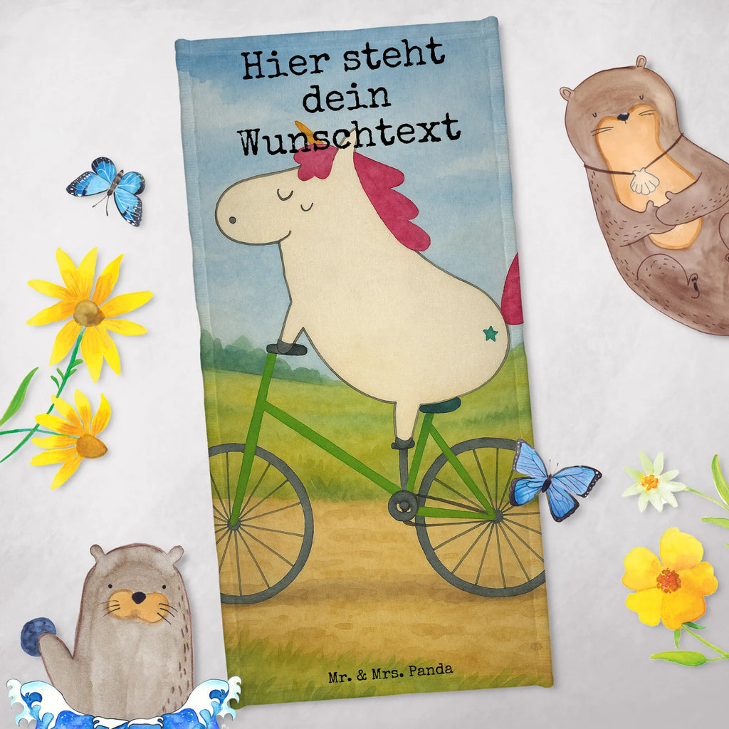 Personalisiertes Badehandtuch Einhorn Radfahrer Design Personalisiertes Badetuch, Duschtuch mit Namen, Saunatuch mit Namen, Strandtuch mit Namen, Badetuch mit Namen, Personalisiertes Handtuch, Kinder Handtuch mit Namen, Einhorn, Einhörner, Einhorn Deko, Unicorn, Liebeskummer, Radfahrer, Feenstaub, Kummer, Radfahren, Rad, Bike, Luxusproblem, Konfetti