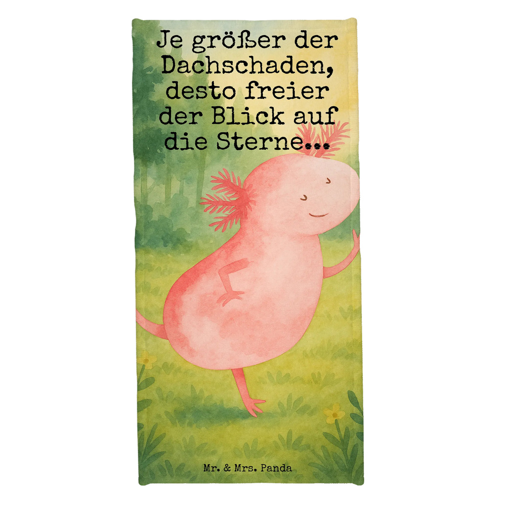 Badehandtuch Axolotl Tanzen Design Duschtuch, Badetuch, Strandtuch, Saunatuch, Kinder Handtuch, Axolotl, Molch, Axolot, Schwanzlurch, Lurch, Lurche, Dachschaden, Sterne, verrückt, Freundin, beste Freundin