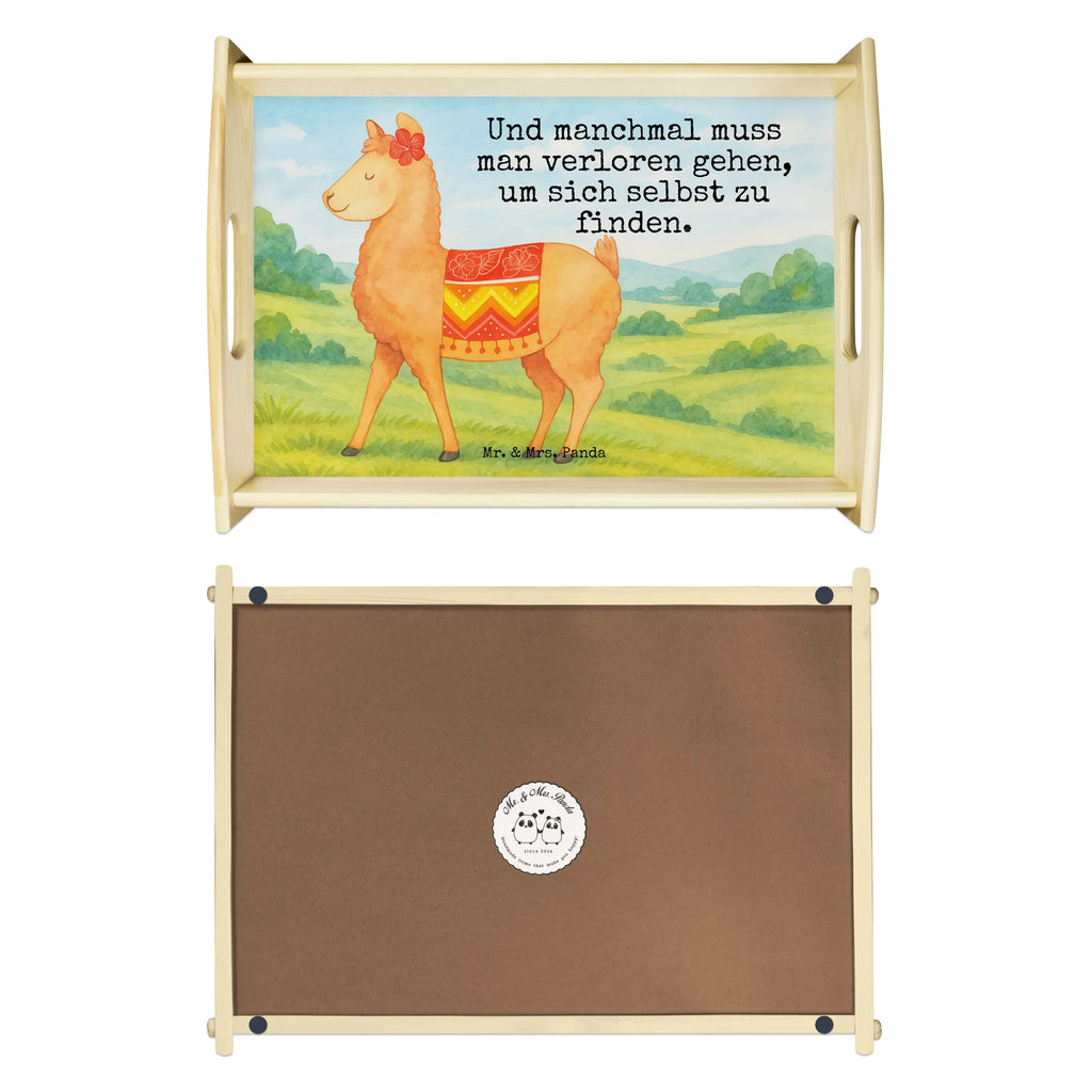Serving tray alpaca Proud Design Serviertablett, Tablett, Holztablett, Küchentablett, Dekotablett, Frühstückstablett, Alpaka, Lama
