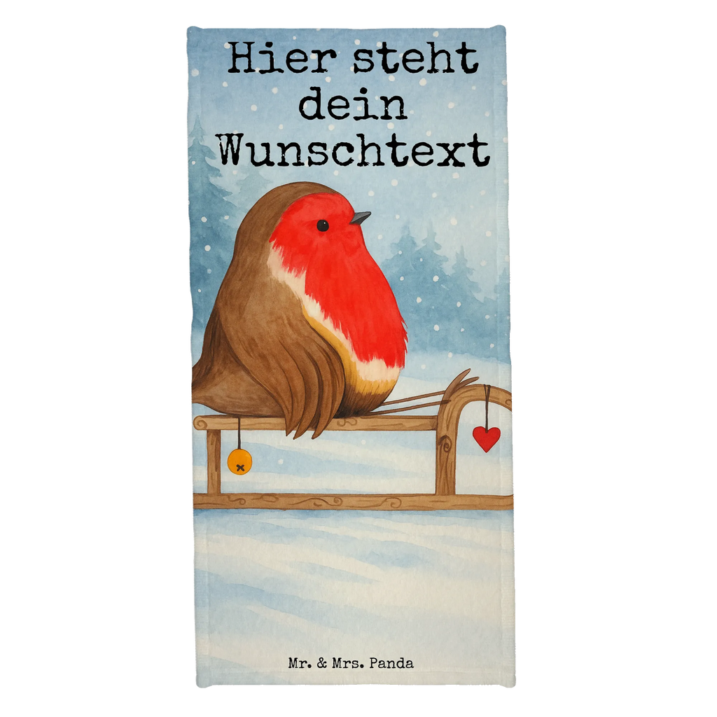 Spersonalizowany ręcznik kąpielowy rudzik sanki Design Saunatuch mit Namen, Kinder Handtuch mit Namen, Duschtuch mit Namen, Personalisiertes Handtuch, Personalisiertes Badetuch, Strandtuch mit Namen, Badetuch mit Namen, Winter, Weihnachten, Weihnachtsdeko, Nikolaus, Advent, Heiligabend, Wintermotiv, Schlitten, Vogel