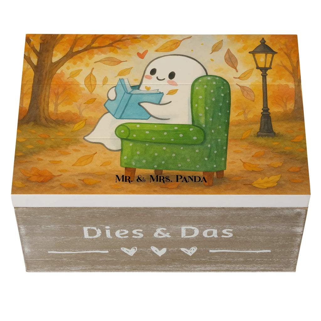 Skrzynia drewniana duch książka Design Holzkiste, Kiste, Schatzkiste, Truhe, Schatulle, XXL, Erinnerungsbox, Erinnerungskiste, Dekokiste, Aufbewahrungsbox, Geschenkbox, Geschenkdose, Halloween, Deko, Martinssingen, Dekoration, Geschenke, Schenken, Gespenst, Buch, Herbst, gemütlich