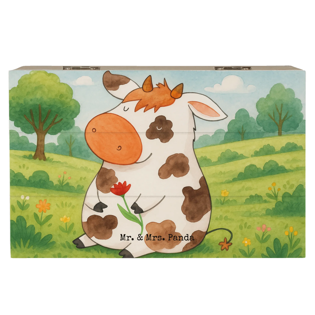 Holzkiste Kuh Design Geschenkbox, Aufbewahrungsbox, Erinnerungskiste, Dekokiste, XXL, Kiste, Erinnerungsbox, Geschenkdose, Truhe, Holzkiste, Schatzkiste, Schatulle, Bauernhof, Hoftiere, Landwirt, Landwirtin, Hof, Motivtion, Träume, Milchkuh, Milch, Magie, Flausen, Kuh, Kühe, Spruch