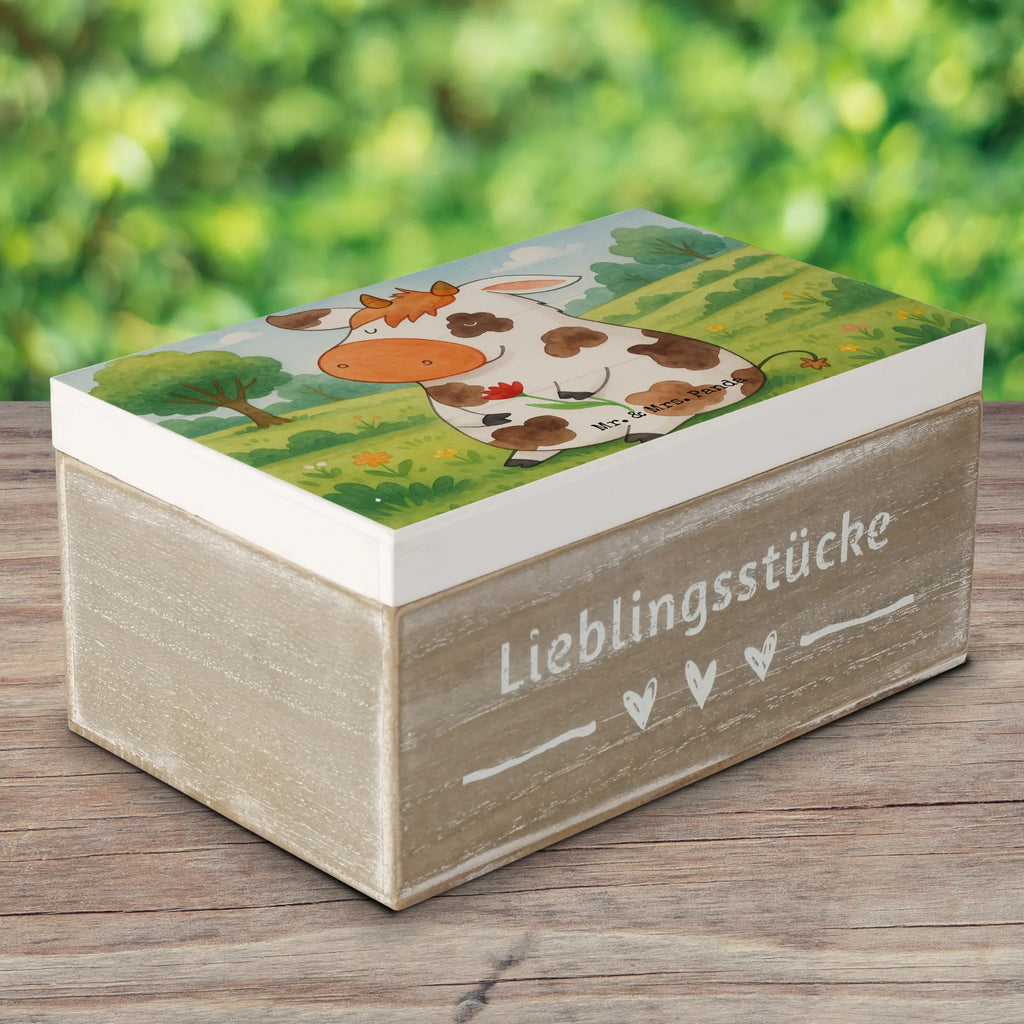 Holzkiste Kuh Design Geschenkbox, Aufbewahrungsbox, Erinnerungskiste, Dekokiste, XXL, Kiste, Erinnerungsbox, Geschenkdose, Truhe, Holzkiste, Schatzkiste, Schatulle, Bauernhof, Hoftiere, Landwirt, Landwirtin, Hof, Motivtion, Träume, Milchkuh, Milch, Magie, Flausen, Kuh, Kühe, Spruch