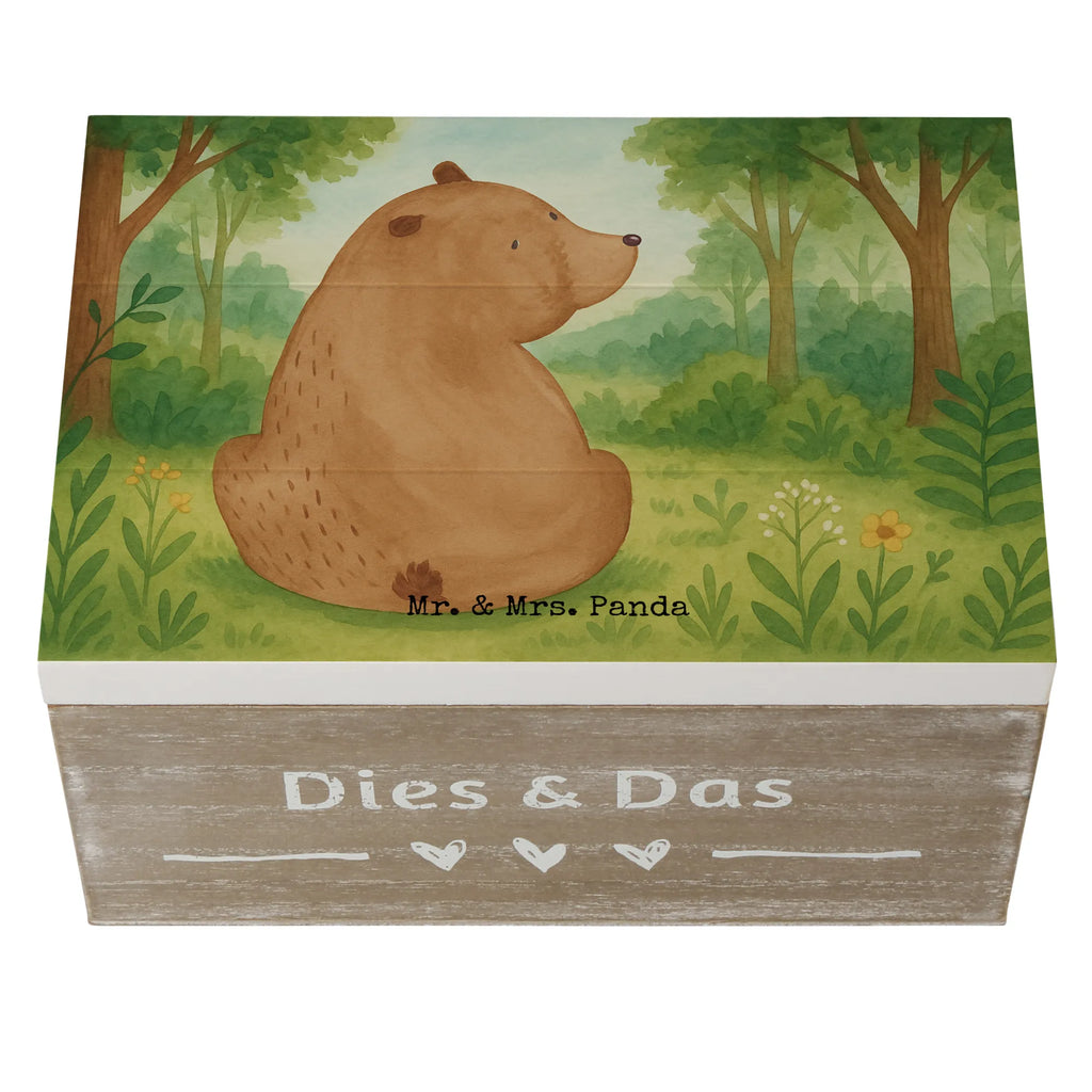 Holzkiste Bär Schulterblick Design Kiste, XXL, Schatzkiste, Erinnerungsbox, Holzkiste, Aufbewahrungsbox, Geschenkdose, Schatulle, Geschenkbox, Erinnerungskiste, Dekokiste, Truhe, Bär, Teddy, Teddybär, Weisheit, Selbstachtung, Bärenliebe, Motivation, Bären, Weltansicht