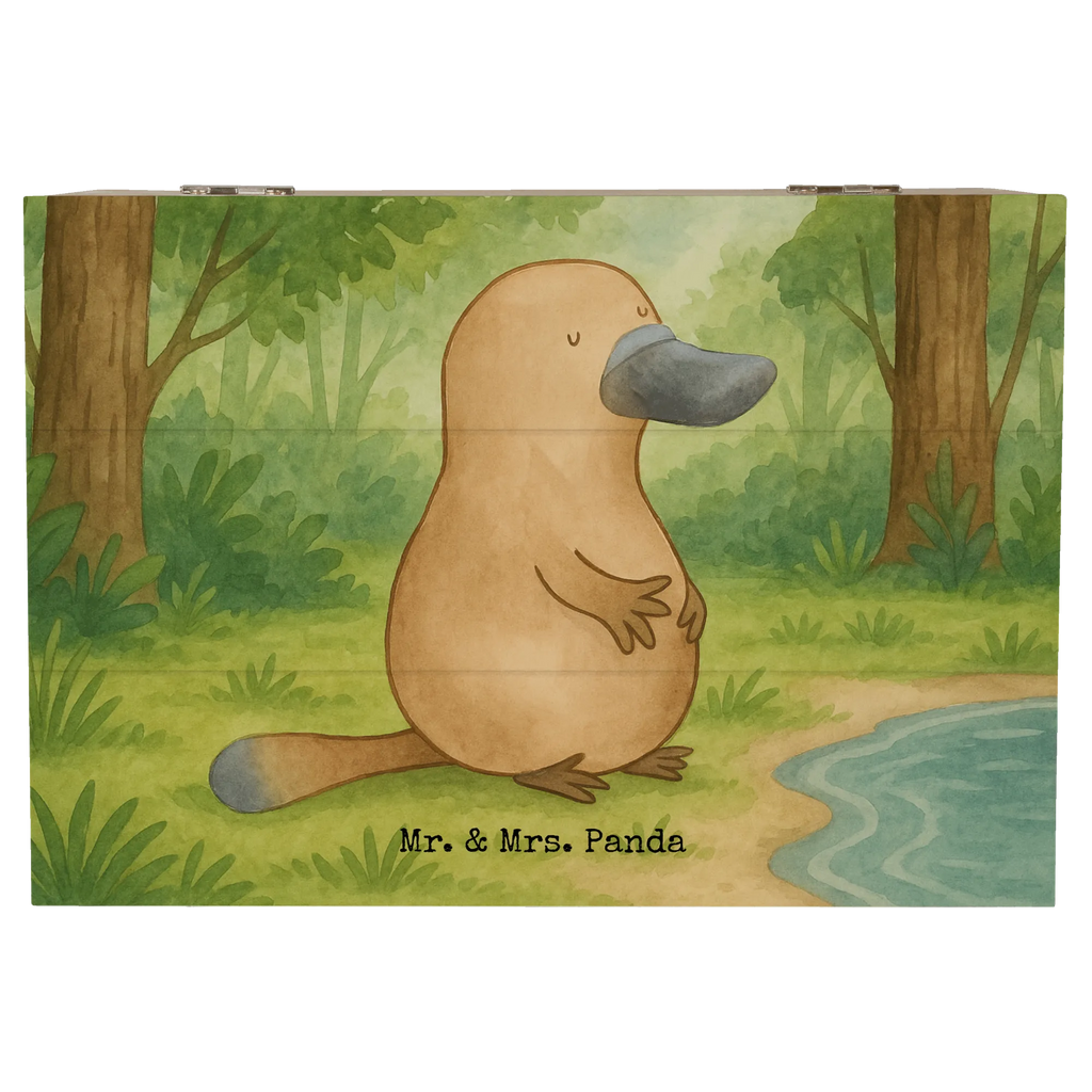 Holzkiste Schnabeltier Mut Design XXL, Geschenkdose, Erinnerungsbox, Geschenkbox, Aufbewahrungsbox, Kiste, Schatzkiste, Erinnerungskiste, Dekokiste, Schatulle, Truhe, Holzkiste, Meerestiere, Meer, Urlaub, Mut, Training, Raodtrip, Weltreise, Neustart, Motivation, Büro, mutig, Arbeit, Neuanfang, Schnabeltiere, Lebensweisheit, Schnabeltier