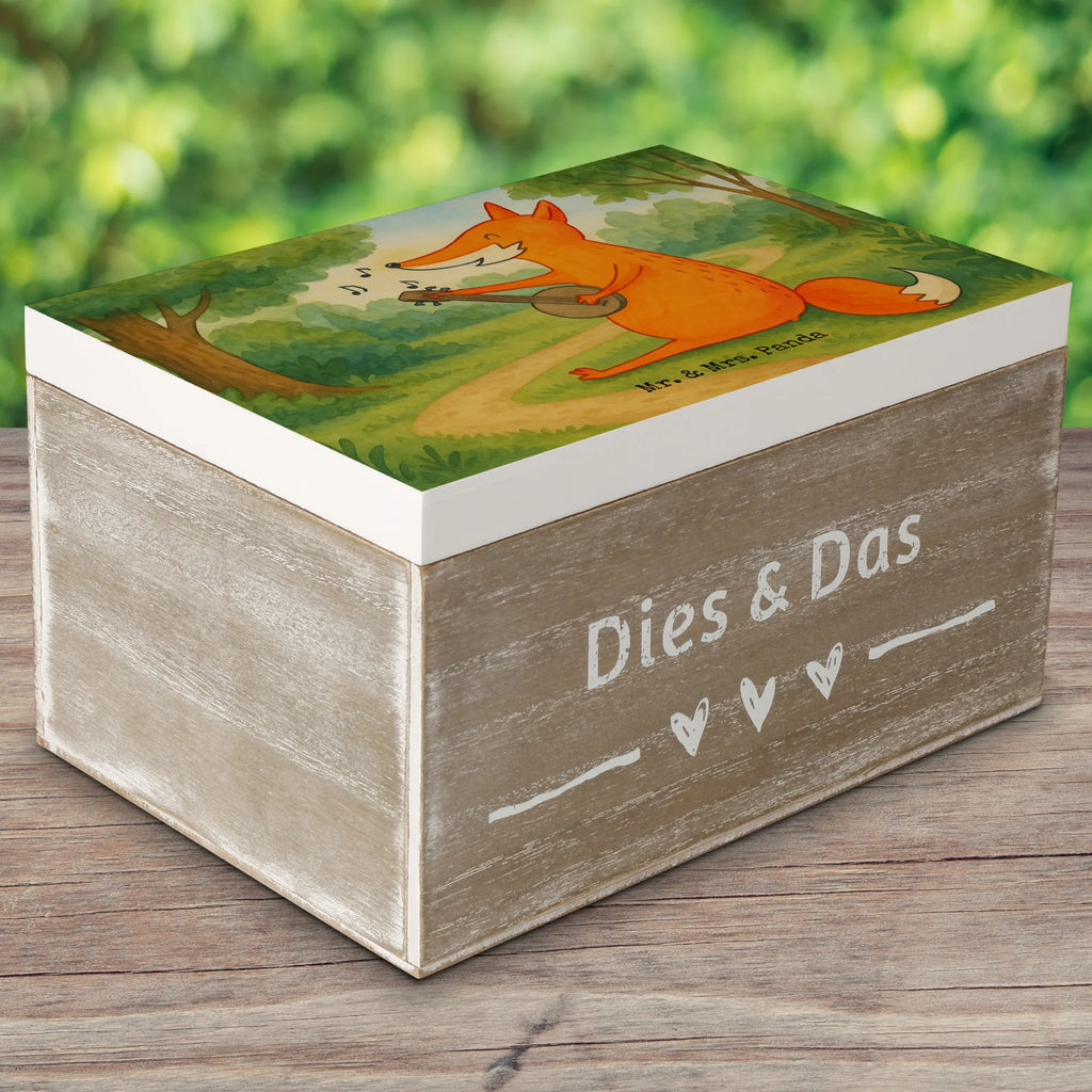 Skrzynia drewniana Lis gitara Design Schatzkiste, Schatulle, Kiste, Dekokiste, Geschenkdose, Erinnerungskiste, Holzkiste, XXL, Truhe, Aufbewahrungsbox, Erinnerungsbox, Geschenkbox, Fuchs, Füchse, Musikerin, Gitarre, Musik Spruch, Geschenk Musiker, Sängerin, Sänger