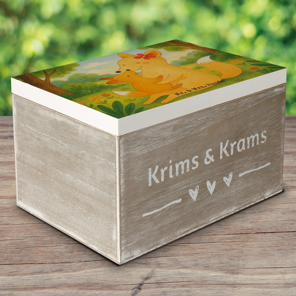 Holzkiste Fuchs Mama Design Aufbewahrungsbox, Holzkiste, Erinnerungskiste, Schatulle, Schatzkiste, Kiste, Geschenkdose, Geschenkbox, Truhe, XXL, Erinnerungsbox, Dekokiste, Familie, Vatertag, Muttertag, Bruder, Schwester, Mama, Papa, Oma, Opa, Geschenk, Mutter, Tochter, Lieblingstochter, Beste Tochter