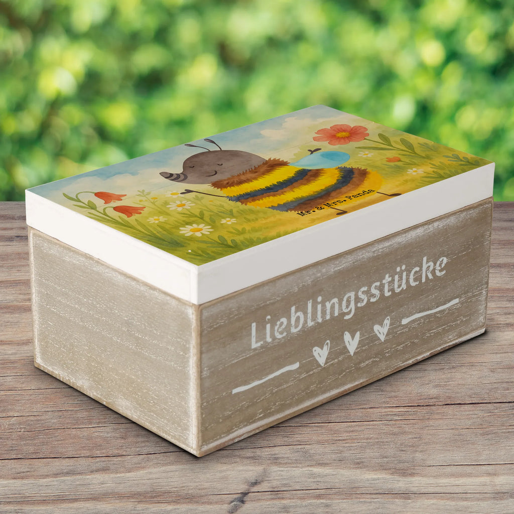 Holzkiste Hummel flauschig Design Holzkiste, Schatulle, Geschenkdose, XXL, Erinnerungsbox, Dekokiste, Aufbewahrungsbox, Truhe, Kiste, Geschenkbox, Erinnerungskiste, Schatzkiste, Tiermotive, Gute Laune, lustige Sprüche, Tiere, Natur, Hummel, Blume, Biene, Flauschig