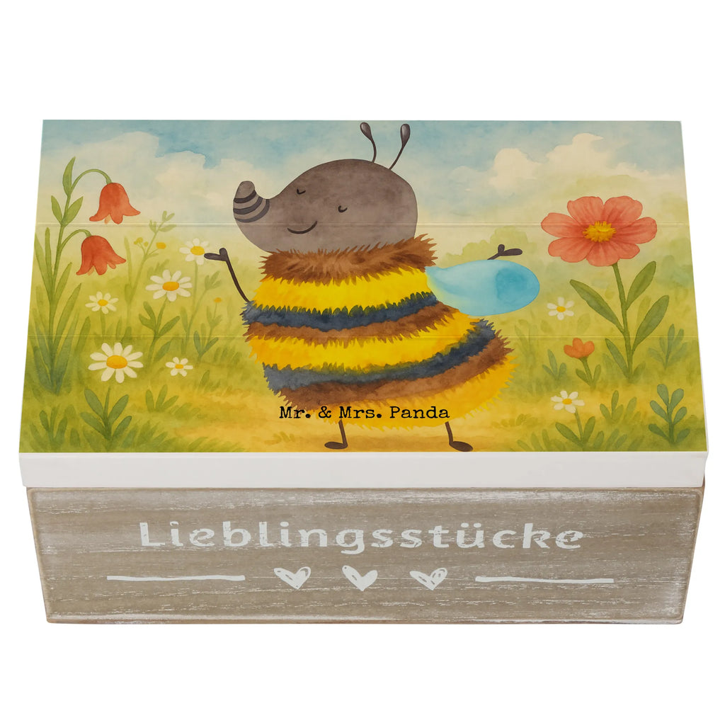 Holzkiste Hummel flauschig Design Holzkiste, Schatulle, Geschenkdose, XXL, Erinnerungsbox, Dekokiste, Aufbewahrungsbox, Truhe, Kiste, Geschenkbox, Erinnerungskiste, Schatzkiste, Tiermotive, Gute Laune, lustige Sprüche, Tiere, Natur, Hummel, Blume, Biene, Flauschig